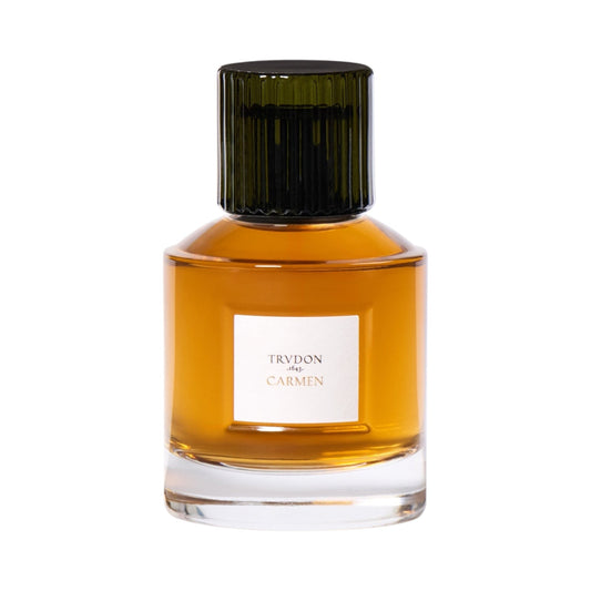 Trudon Carmen eau de parfum v 100 ml sklenenom flakóne s tmavozeleným rebrovaným uzáverom